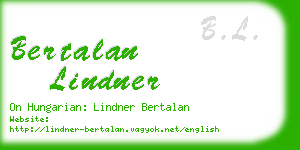 bertalan lindner business card